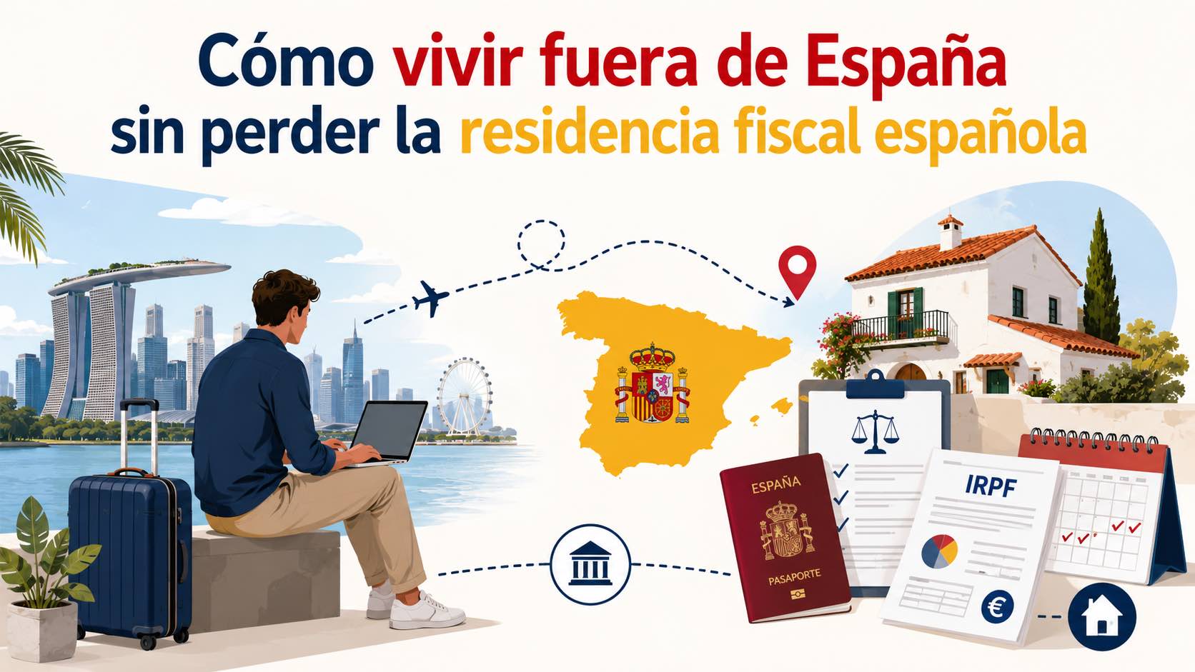 Cómo vivir fuera de España sin perder la residencia fiscal española