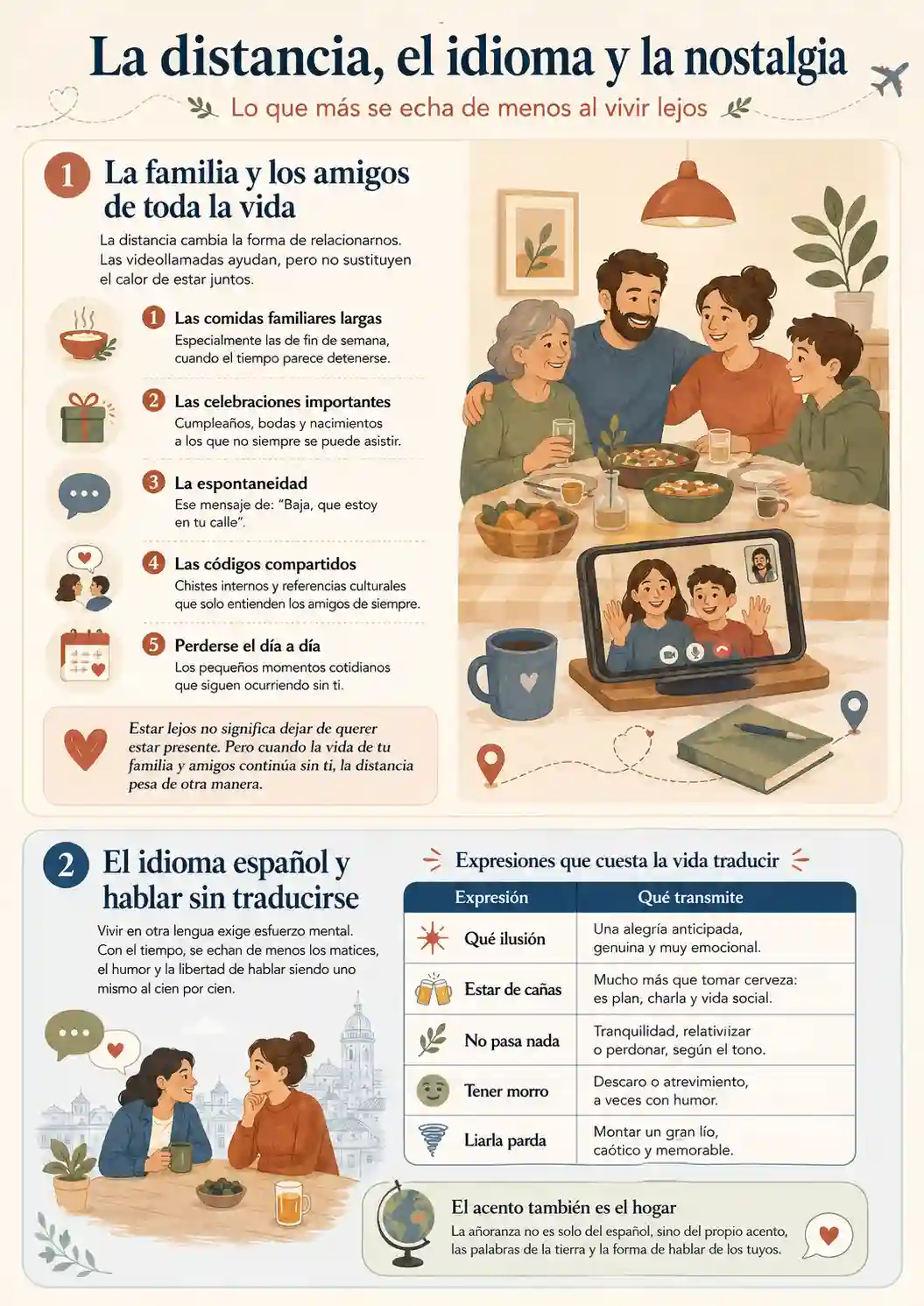 La familia y los amigos de toda la vida