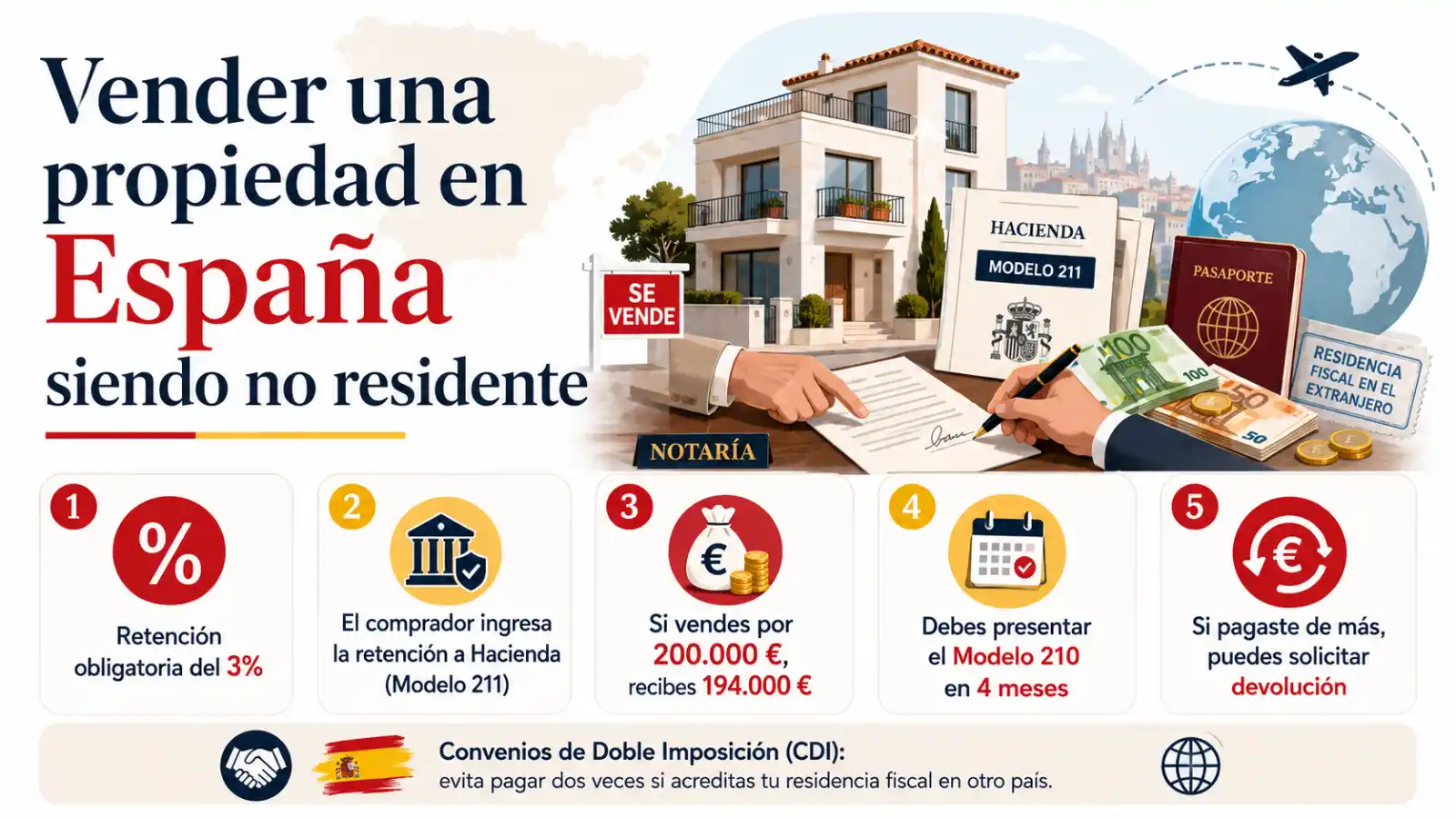 Vender una propiedad en España siendo no residente